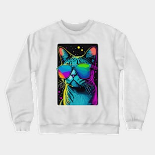 Cat with Sunglasses Crewneck Sweatshirt